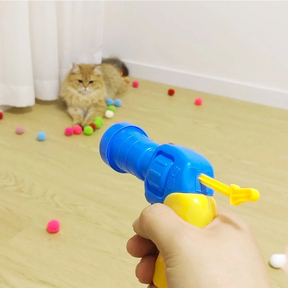 Interactive Cat Plush Ball Launcher