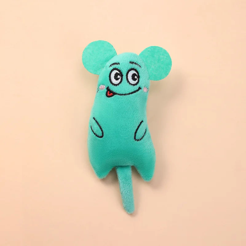 Teeth Grinding Catnip Cat Toy Interactive Plush Cats Toy Mouse Shape Chewing Claw Thumb Bite Cat Mint for Funny Cat Accessories